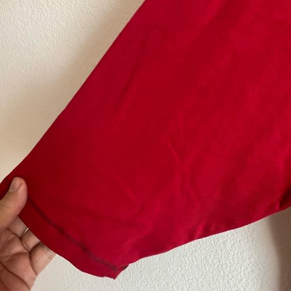 CJ Banks Red Size 3X 3/4 Sleeve Shirt 100% Cotton NWT - Picture 11 of 13